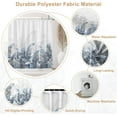 thumbnail image 2 of Blue Leaves Shower Curtain, Modern Plants Floral Leaves Bathroom Curtain, Minimalist Natural Botanical Shower Curtain Set with 12 Hooks for Bathroom, 72Wx84L, 2 of 6