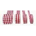 thumbnail image 2 of Ribbon Bazaar Taffeta Gingham Check 7/8" Red 25yd 100% Polyester Ribbon, 2 of 4