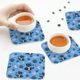 thumbnail image 4 of Leather Coasters with Heat-resistant for Drinks, Classic Katong Cat Fish Blue Cup Coasters Cup Pad Mat for Tabletop Protection, Coffee Table, Office Desk and Housewarming Gift, 4 of 5