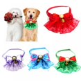 thumbnail image 4 of Pet Festival Costume Accessories Retro Lace Bow Tie Adjustable Collar Puppy Cats Necklace, 4 of 6