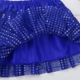 thumbnail image 5 of ZDHoor Girls Glittery Sequined Dance Tutu Skirt Hip Hop Latin Jazz Prom Dance Stage Performance Blue 10-12, 5 of 8