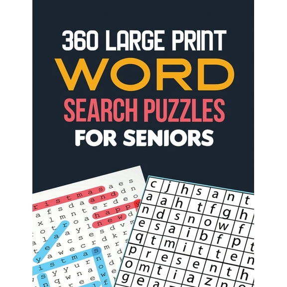 360 Large Print Word Search Puzzles for Seniors: Word Search Brain Workouts, Word Searches to Challenge Your Brain, Bria, (Paperback)