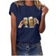 thumbnail image 1 of ICHUANYI Clearance Casual Women's Round Neck Beer Festival Print Regular Women's Short Sleeve Tops(Dark Blue, XXL) ICHUANYI WER2023081501437, 1 of 6