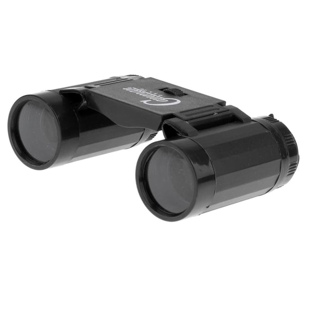 Jumelles Pliables 26mm 2.5X avec Sangle de Cou Jouet Accessoires de Randonnée Camping -Noir