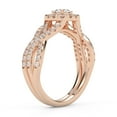 thumbnail image 4 of AFFY Infinity Halo Solitaire Cluster Bridal Set Ring for Women, 1.00 Carat (ctw) Lab Grown Diamond Engagement Wedding Ring 14K Rose Gold Over 925 Sterling Silver F-G-H, SI Quality Ring Size-8, 4 of 6