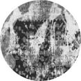 thumbnail image 1 of Ahgly Company Indoor Round Abstract Gray Modern Area Rugs, 3' Round, 1 of 4