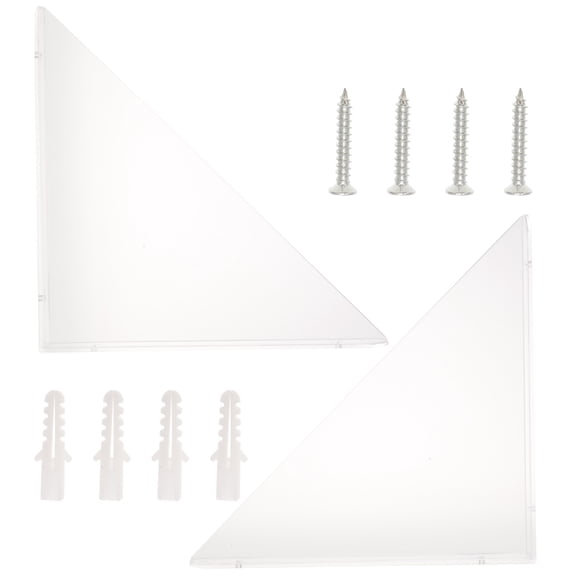 Acrylic Triangle Corner Floating Shelf Wall-Mounted Ledge Storage Rack for Kitchen Bathroom Home Organization