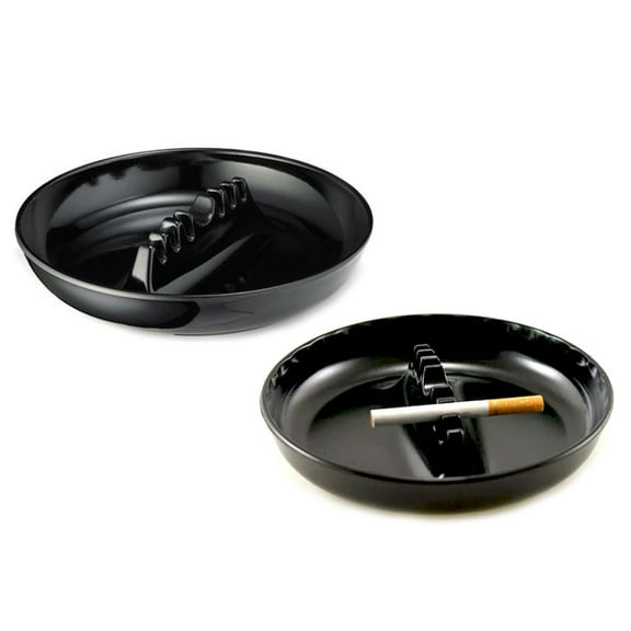 2X Melamine Ashtrays Restaurant Style Cigarette Cigar Holder 7" Vintage Home Bar