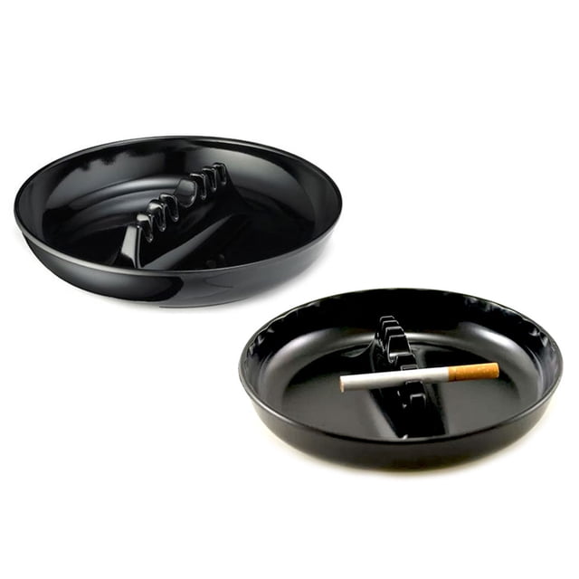 2 Cendriers en Mélamine Porte-Cigares Rond 7 Pouces Plateau de Cendres Bar à Domicile