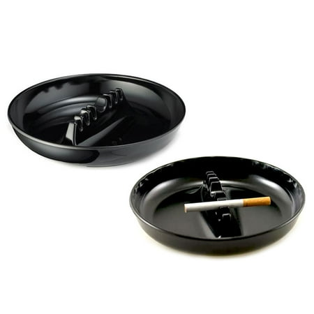 2 Melamine Ashtrays Cigarette Cigar Ashes Holder Round 7