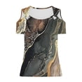 thumbnail image 7 of DeHolifer Women's Tank Tops Summer Trendy V-Neck Sleeveless Novelty Printed Hollow Out Casual Beach Blouse Tops Khaki L, 7 of 7