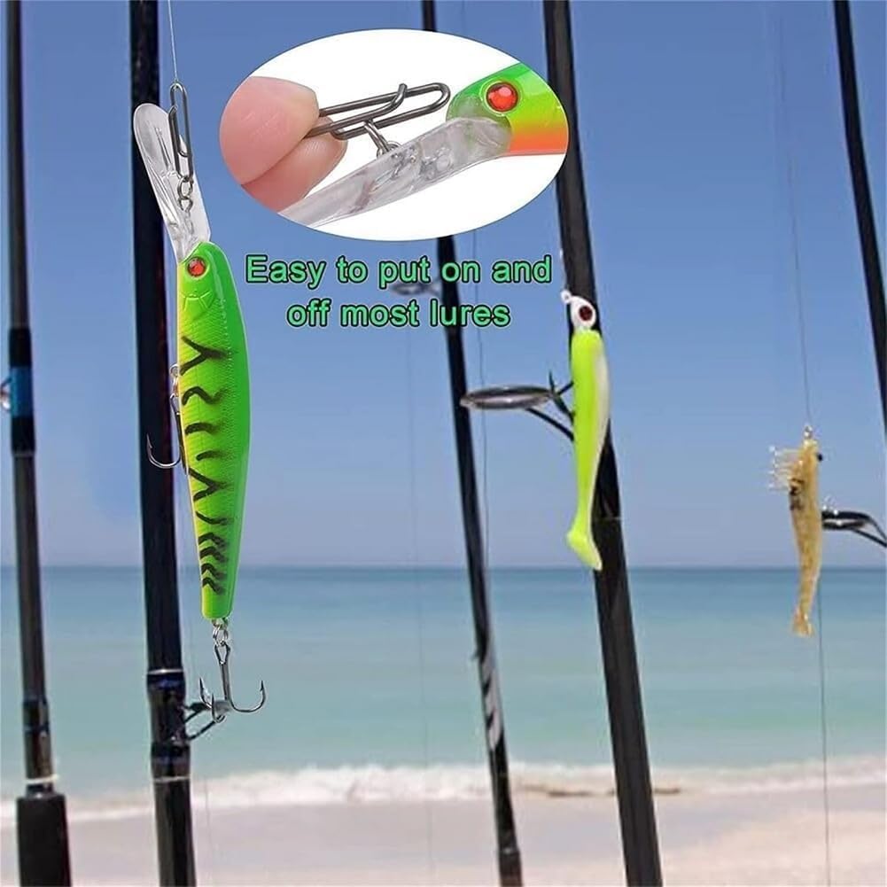 Clips De Vitesse Topwater Co - Lot De 20/50/100/200 - Acier Inox, Pour Leurres Et Lignes De Pêche