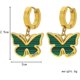 thumbnail image 3 of Aretes para mujer Aretes pequeños y lindos cuadrados y de mariposa (mariposa, dorado+verde), 3 of 5
