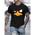 thumbnail image 1 of Camiseta con estampado de pato de dibujos animados para hombre, camisetas informales, 1 of 6
