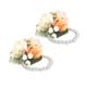 thumbnail image 3 of Flores artificiales para muñeca con forma de orquídea para damas de honor, perfectas para bodas, aniversarios y fiestas - Naranja, 3 of 8