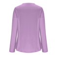 thumbnail image 3 of Yigetop Long Sleeve Workout Tops for Women, Women's Autumn Fitness Suit Slim Fit with Fingertips Yoga Long Sleeve Training Running Top Athletic Long Sleeve Tops for Women Purple L, 3 of 4