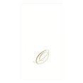 thumbnail image 1 of Caspari O White Pearl Paper Linen Toallas para invitados Monograma Inicial Paquete de 24 (2900GG.O), 1 of 4