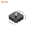 thumbnail image 2 of Uxcell 20 Pack 0.87x0.35 Pulgadas Patas de Muebles de Goma Cuadradas con Tornillos, Arandela, Negra, 2 of 6