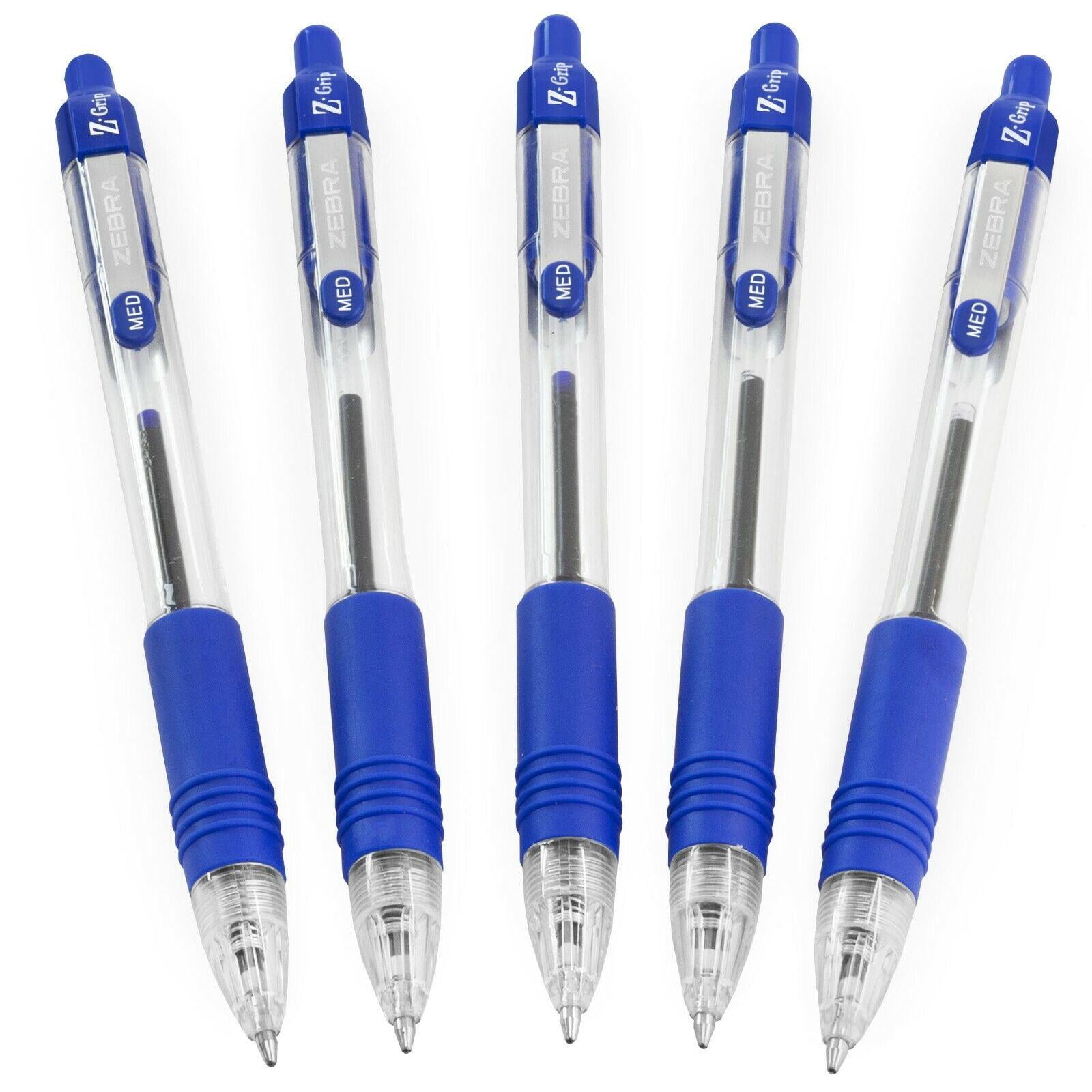 Zebra Z-Grip Retractable Ballpoint Pen - 1.0mm Nib - Economy Pack of 100 - Blue Ink