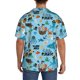 thumbnail image 3 of Balery Animal Pirate Camisa Casual de Manga Corta con Botones para Hombre, Texturizada, Estilo Cubano, para Playa, Verano-3X-Large, 3 of 5