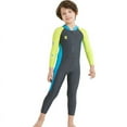 thumbnail image 2 of One Piece Full Body Long Sleeve Swimsuit, Children Full Body Wetsuit UV Protection Keep Warm for Scuba Diving Snorkeling Swimming Fishing, 2 of 10