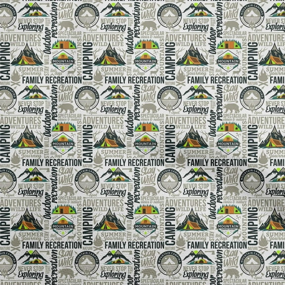oneOone Cotton Flex Dusty Gray Fabric Camping Sewing Craft Projects Fabric Prints By Yard 40 Inch Wide