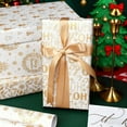 thumbnail image 5 of YIKA Christmas & New Year Wrapping Paper - 118In Roll 80 Gsm Thick Gold-Foil Gift Craft Paper, Suitable For Holiday Present Decorations & Seasonal Packaging B, 5 of 7