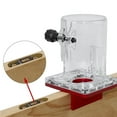 thumbnail image 1 of Woodworking Trimmer Base, Trimmer Slotting Bracket Opening Adjustable Red Transparent Aluminum Alloy Plastic Efficient  For FF02 6, 1 of 8