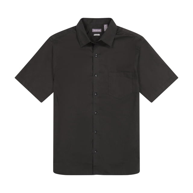 Camisa Van Heusen Everyday Defense de manga corta negra S para hombre