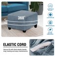 thumbnail image 3 of Cuadradas Puf Elástico Elástico Reposapiés Que de Un Asiento , Gris grisáceo BLESIY Fundas para reposapiés, 3 of 7