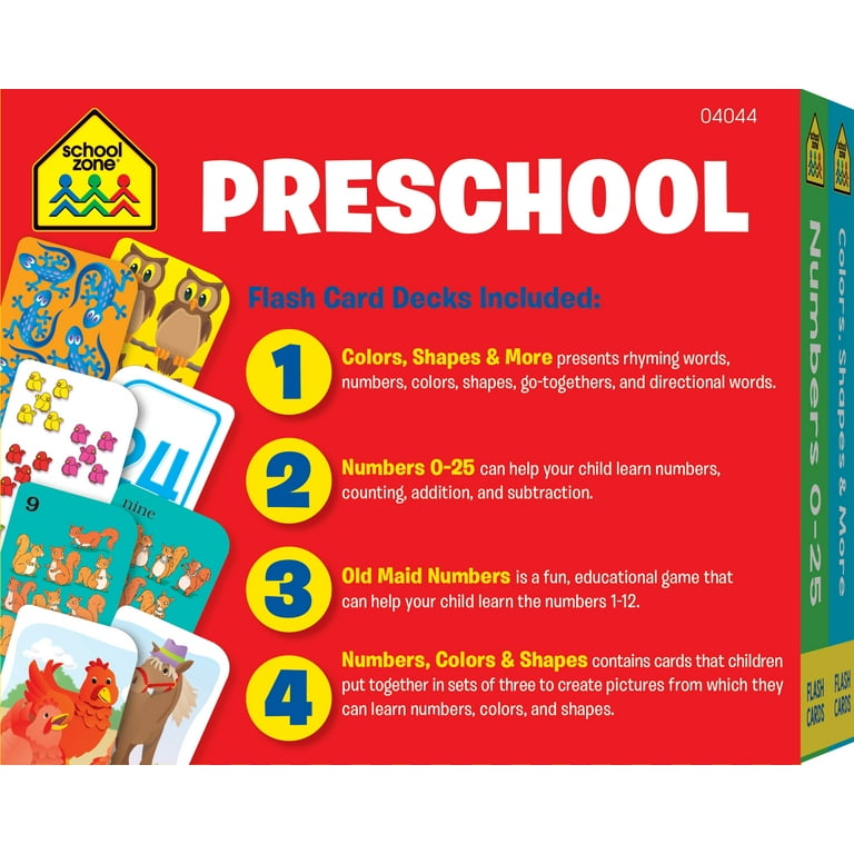 School Zone Preschool 4-Pack Flash Cards - Walmart.com