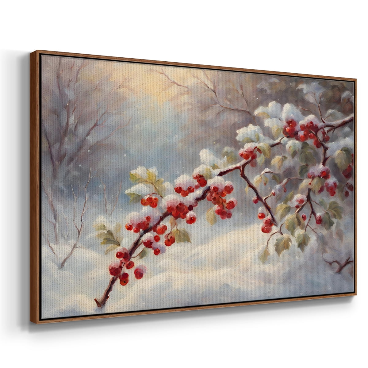 Vintage Landscape-CXCIX By Wexford Home Framed in Walnut Wood Gallery Wrapped Canvas 25 in. x 37 in.