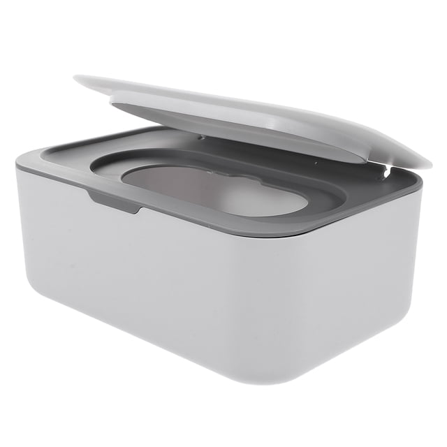 GOOHOCHY Contenedor de toallitas húmedas, diseño a prueba de polvo, soporte de pañuelos de gran capacidad, dispensador de toallitas para bebés, caja de almacenamiento de plástico, organizador de