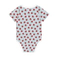 thumbnail image 2 of Rocae Hand Drawn Strawberry for Baby Climbing Clothes Soft Baby Romper for Active Infants Comfortable and Breathable Crawling Jumpsuit Unisex Baby Outfit 18 Months, 2 of 8
