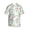 thumbnail image 2 of Daiia Lilies Flowers Hawaiian Shirt for Men Gentle Cotton Regular Short Sleeve Casual-X-Large, 2 of 9