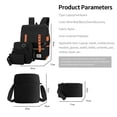 thumbnail image 3 of Mochila para computadora de gran capacidad Bolsa de negocios de moda Juego de bolsa de viaje de ocio al aire libre con puerto USB externo Negro Eccomum Mochila, 3 of 5