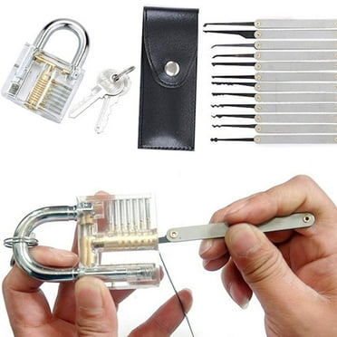 PLGEBR Unlocking Lock Open Home Transparent 1-9/16in Waterproof Stainless Steel Padlock, 15 Pieces