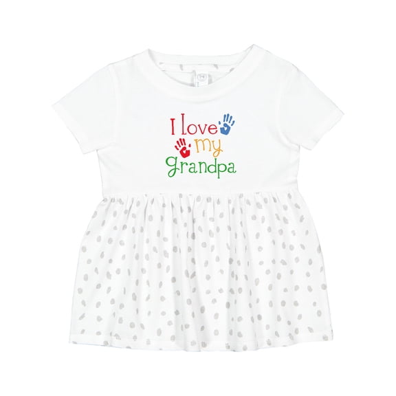 Inktastic I Love My Grandpa Girls Baby Dress