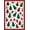 Green, Pattern 2, variant on ODIKA 6'x9' Machine Washable Non-Slip Area Rug, Festive Pine Grove Illustration Featuring Whimsical Snowflake Motifs High Traffic Rug, Brown, 732016