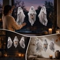 thumbnail image 4 of PYURTEP Halloween Decorations Window Clings 3Pcs, Reusable Large White Ghost Decal, Removable Glass Stickers for Home Window, Mirror Halloween Decor, 4 of 6
