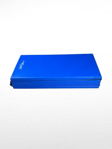 FitMats 4-Fold Blue Sky Exercise Mat - 4ft x 10ft (610GSM) - Thick Comfortable Foam, Easy to Store & Carry - Ideal for Yoga, Pilates, Stretching, & Home Fitness Workouts