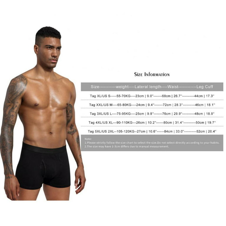 Men's Striped Cotton Sport Boxer Briefs Casual Ultra Comfort Soft Breather  Panties Plus Size XL-5XL(5-Packs) 