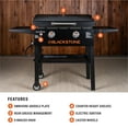 thumbnail image 6 of Blackstone 28" Omnivore Propane Gas Griddle Stove w/ X Braced Hood, Black, 6 of 11