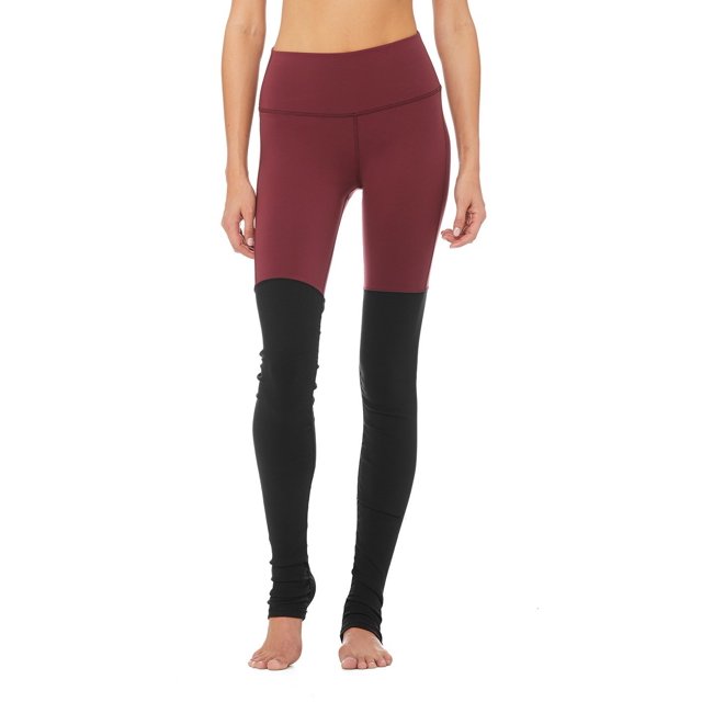 ALO yoga Goddess Pants Yoga Pants Thread Mid Waist Goddess Sports Fitness Stirrup Trousers