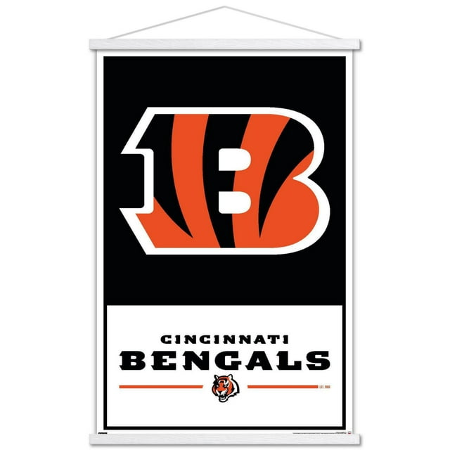 NFL Cincinnati Bengals - Logo 21 Wall Poster with Magnetic Frame, 22.375" x 34"