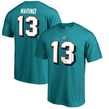 - Dan Marino Miami Dolphins NFL Pro Line by Fanatics Branded Retired Player Authentic Stack Name & Number T-Shirt - Aqua