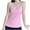 Pink, variant on Thermal Tank Top for Women Sleeveless Crop Undershirt in Solid Colors, Soft Polyester Baselayer for Cold Weather