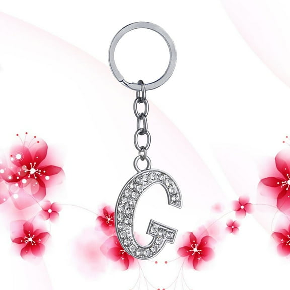 GOOHOCHY 1Pack Keychains for Girls Letter G Shape Zinc Alloy for Birthday Gifts