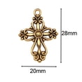 thumbnail image 4 of 10 Charms Crucifix Shaped Faith Material Handcrafted Pendants Charm for Body Chains, Bracelets, Anklet, Earrings, Jewelry ing , Gold, 4 of 10