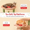 thumbnail image 5 of Furcato 77-Inch Cat Tree for Indoor Cats, Multi-Level Large Cat Tower with 4 Hammocks, 2 Padded Perches, Large Cat Condo, Green, 5 of 8